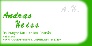 andras weiss business card